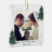 De witte elegante Waterverf behandelt onze eerste  Keramisch Ornament (Rechts)