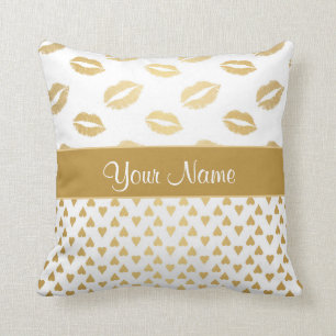De witte en Gouden Kussen en Harten van de Liefde