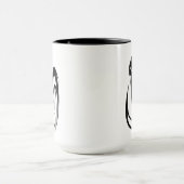 De witte en zwarte draak mok (Midden)