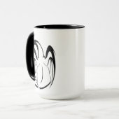 De witte en zwarte draak mok (Voorkant links)