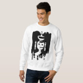 De Witte figuur mythe: Een Mysterieus AI Kunstwerk Trui (Voorkant volledig)