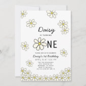 De witte Floral van 1 september Kaart (Voorkant)