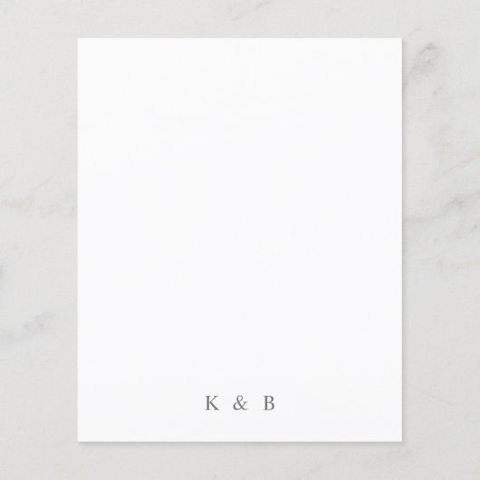 De Witte Floral van de begroting & Greenery sparen (Achterkant)