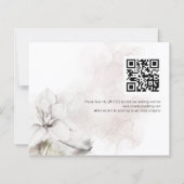 De Witte Florals van de begroting Bieden QR Code s (Achterkant)