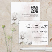 De Witte Florals van de begroting Bieden QR Code s