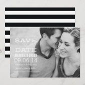 De witte Foto sparen de Aankondiging van de Datum (Voorkant / Achterkant)