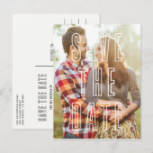 De witte Foto van de Bekleding van de Typografie s Aankondigingskaart (Voorkant / Achterkant)