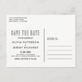 De witte Foto van de Bekleding van de Typografie s Aankondigingskaart (Achterkant)