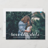 De witte Foto van het Manuscript van de Calligrafi Save The Date (Voorkant)