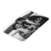 De Witte Foto van het Schrijven van de Hand sparen Magneet (Linkerzijde)