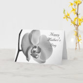 De witte Gelukkige Moederdag van de Orchidee Kaart (Gele Bloem)