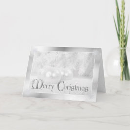 De witte Groet van de Vakantie van Kerstmis Feestdagen Kaart