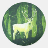 De witte hart ronde sticker (Voorkant)