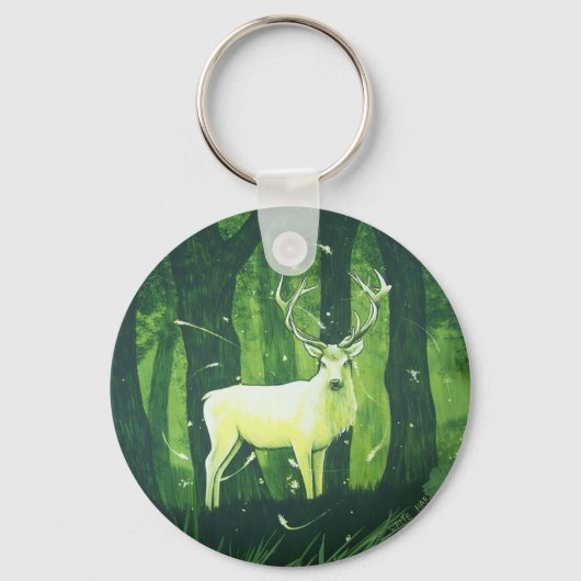 De witte hart sleutelhanger (Voorkant)
