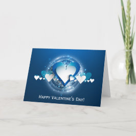 De Witte Harten van de Blauw van Valentijn - pas Feestdagen Kaart