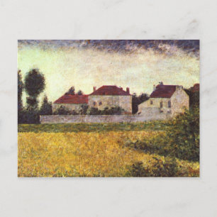 De witte huizen van Georges Seurat Briefkaart
