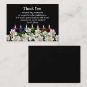 De witte kaars na begrafenis Dank u wel kaarten Notitiekaartje (Voorkant / Achterkant)