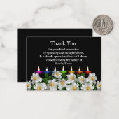 De witte kaars na begrafenis Dank u wel kaarten Notitiekaartje (Voorkant / Achterkant in situ)