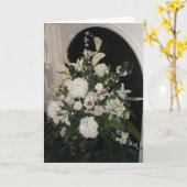 De witte kaart van de bloemsympathie (Gele Bloem)