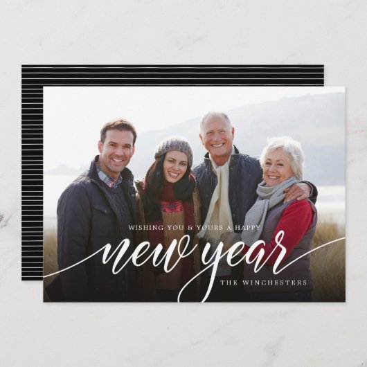 De witte Kaart van de Foto van de Vakantie van het (Voorkant / Achterkant)