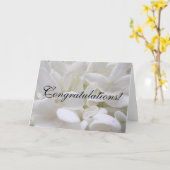 De witte kaart van de "Gelukwensen" van de (Gele Bloem)