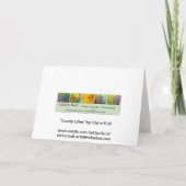 De witte Kaart van de Kunst van de Gele narcissen (Achterkant)