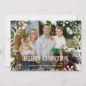 De witte Kaart van de Vakantie van de Foto van (Voorkant)