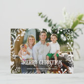 De witte Kaart van de Vakantie van de Foto van (Staand voorkant)