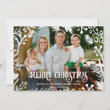 De witte Kaart van de Vakantie van de Foto van