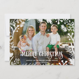 De witte Kaart van de Vakantie van de Foto van