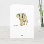 De witte Kaart van de Verjaardag van de Olifant (Achterkant)