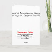 De witte Kaart van de Verjaardag van het Paard (Achterkant)