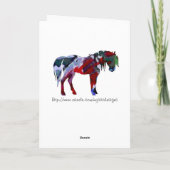 De witte Kaart van de Verjaardag van Poneys - de (Achterkant)