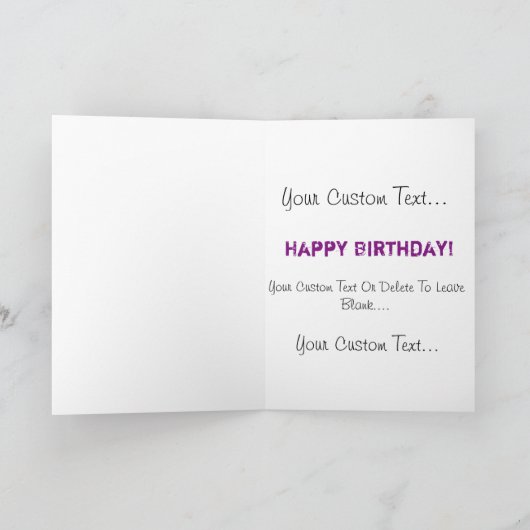 De witte Kaart van de Verjaardag van Poneys - de (Binnen)