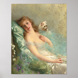 De witte kat (1891) poster