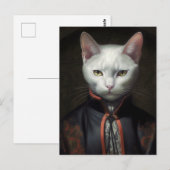 De witte kat briefkaart (Voorkant / Achterkant)
