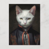 De witte kat briefkaart (Voorkant)