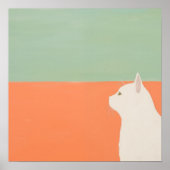 De witte kat poster (Voorkant)