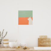 De witte kat poster (Keuken)