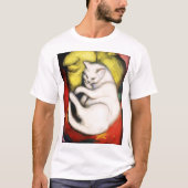 De witte kat schilderij van Franz Marc T-shirt (Voorkant)