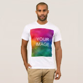 De Witte Kleur van de douane voegt de Sjabloon van T-shirt (Voorkant volledig)