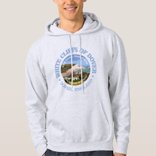 De witte kliffen van Dover (rood) Hoodie (Voorkant)