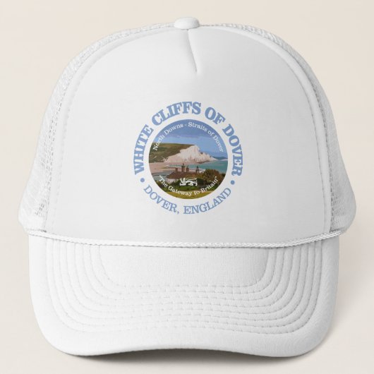 De witte kliffen van Dover (rood) Trucker Pet (Voorkant)