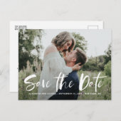 De witte Klootfoto van de Borstel van de Kleur bew Aankondigingskaart (Voorkant / Achterkant)