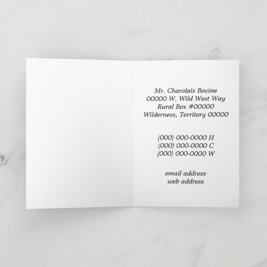 De Witte Koe van Charolais - Westerne Aankondiging (Binnen)