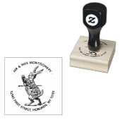 De witte konijn retour adres stempel (Gestempeld)