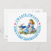 De witte konijntjes van Alice in Wonderland Briefkaart (Voorkant / Achterkant)