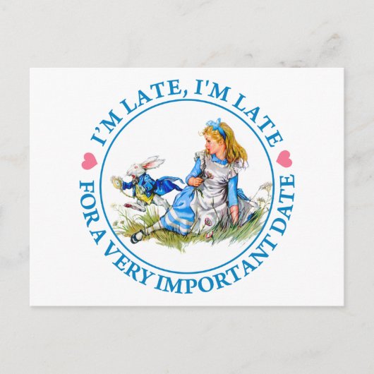 De witte konijntjes van Alice in Wonderland Briefkaart (Voorkant)