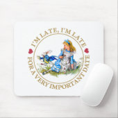 De witte konijntjes van Alice in Wonderland Muismat (Met muis)