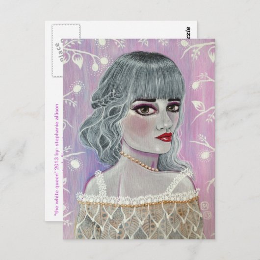 De witte koningin briefkaart (Voorkant / Achterkant)